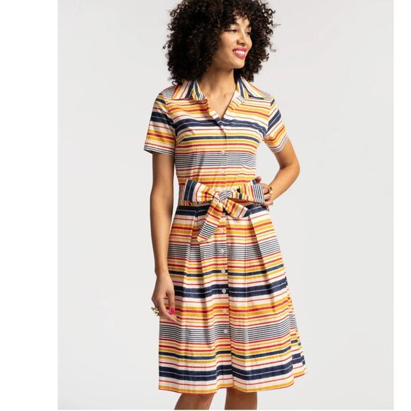 FRANCES VALENTINE Bella Dress Regatta Stripe Medium - Picture 13 of 13